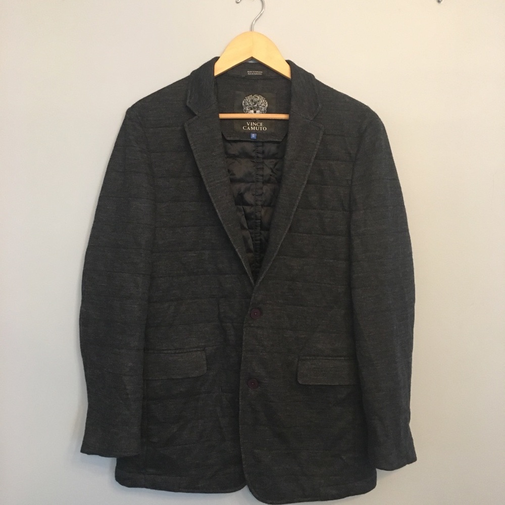 Vince Camuto - Medium - EUC - Dark Grey Quilted Sweater Blazer